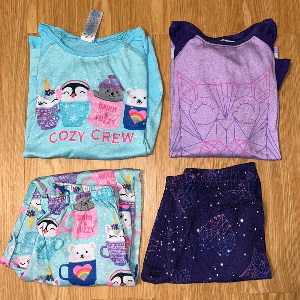 Lot of 2 Children’s Place Long Sleeve PJ Sets, Size L 10/12